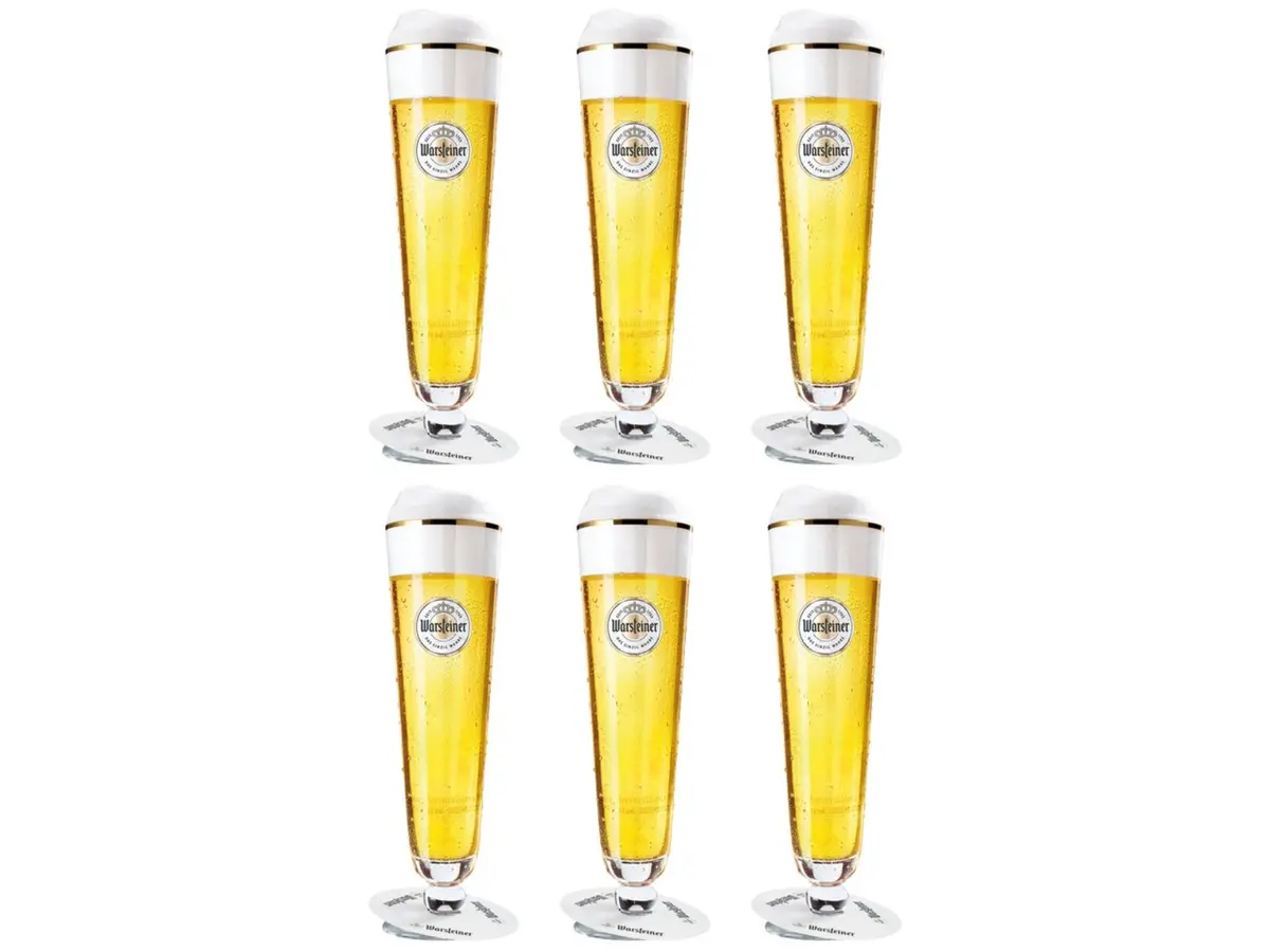 Warsteiner Bierglazen Op Voet - 300 Ml - 6 Stuks 1