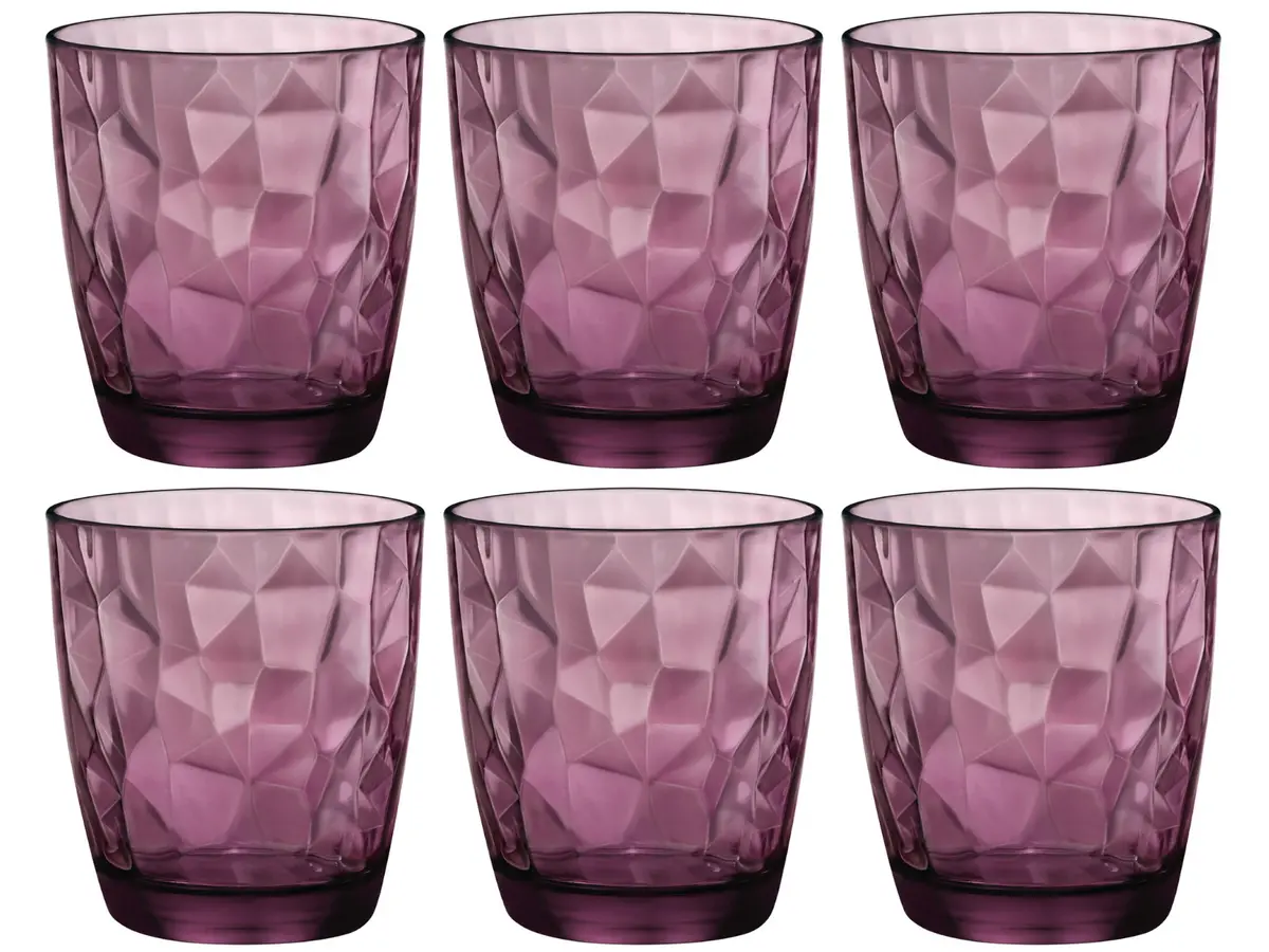 Bormioli Rocco Waterglazen Diamond - Paars - 390 Ml - 6 Stuks 1