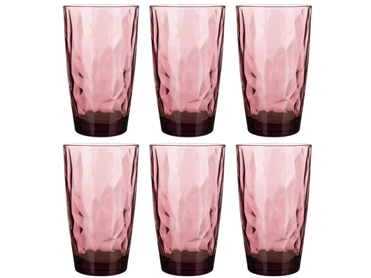 Bormioli Rocco Longdrinkglazen Diamond - Paars - 470 Ml - 6 Stuks 1