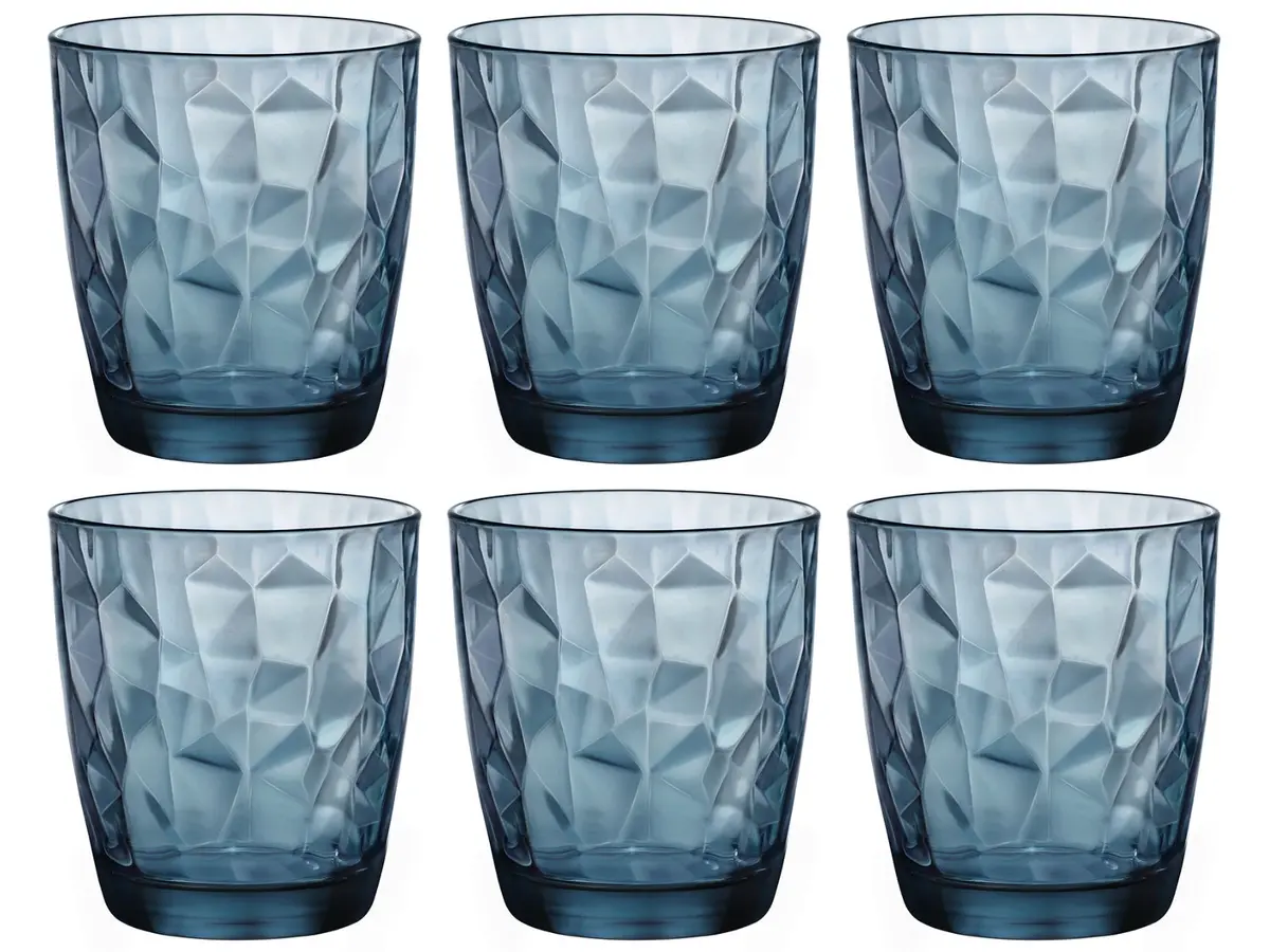 Bormioli Rocco Waterglazen Diamond - Blauw - 390 Ml - 6 Stuks 1