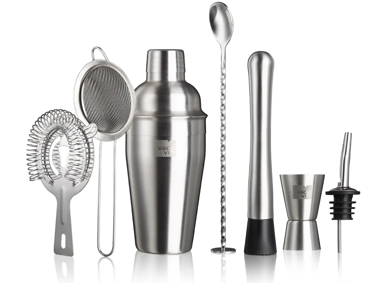 Vacu Vin Cocktail Set Plus - Zilver - 7 Stuks 1