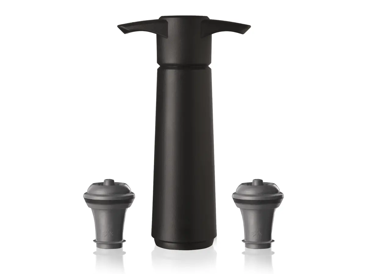 Vacu Vin Wijnpomp Met 2 Wijnstoppers - Wine Saver - Zwart 1