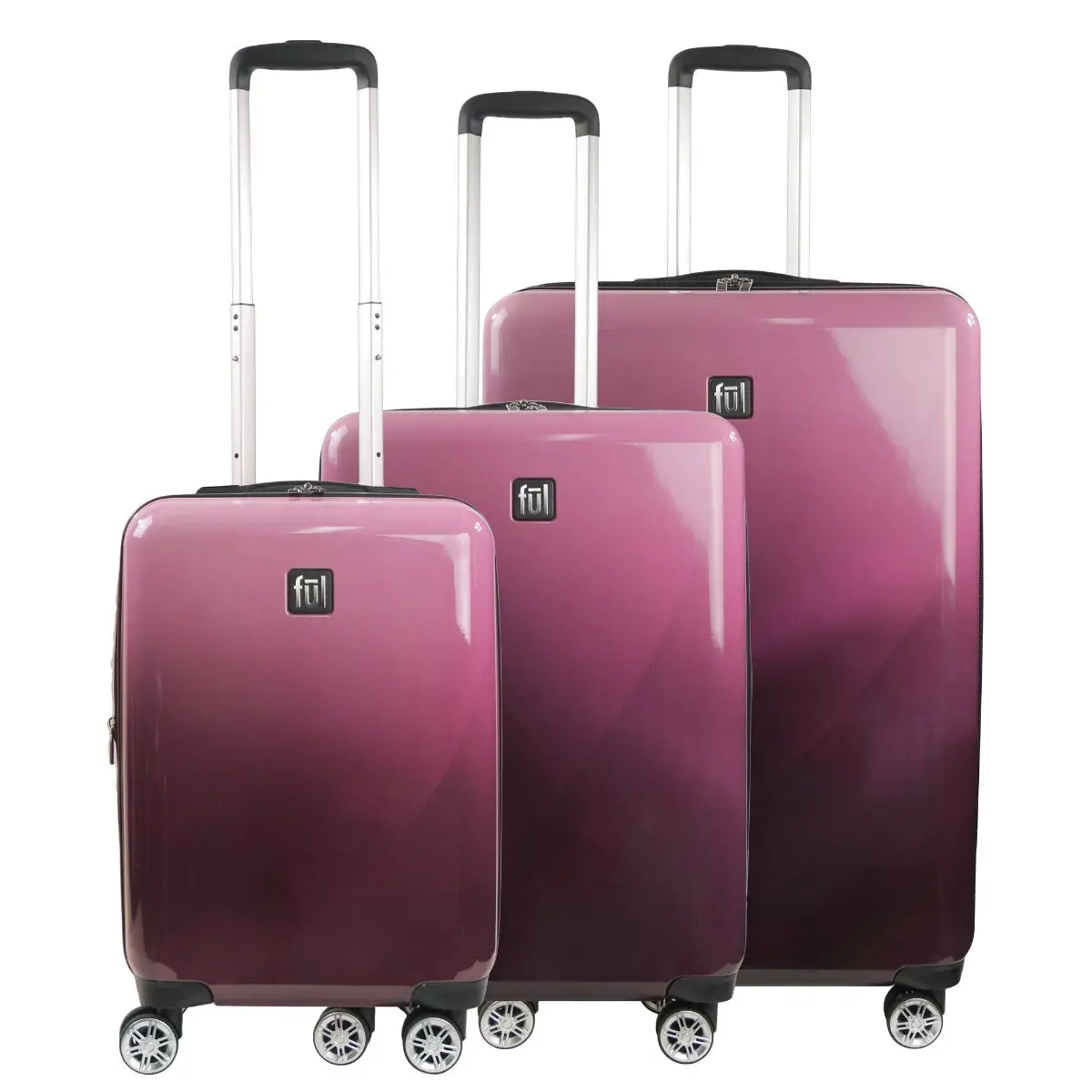 Ful Impulse Ombre 3Pc Spinner Luggage Set - Pink 1