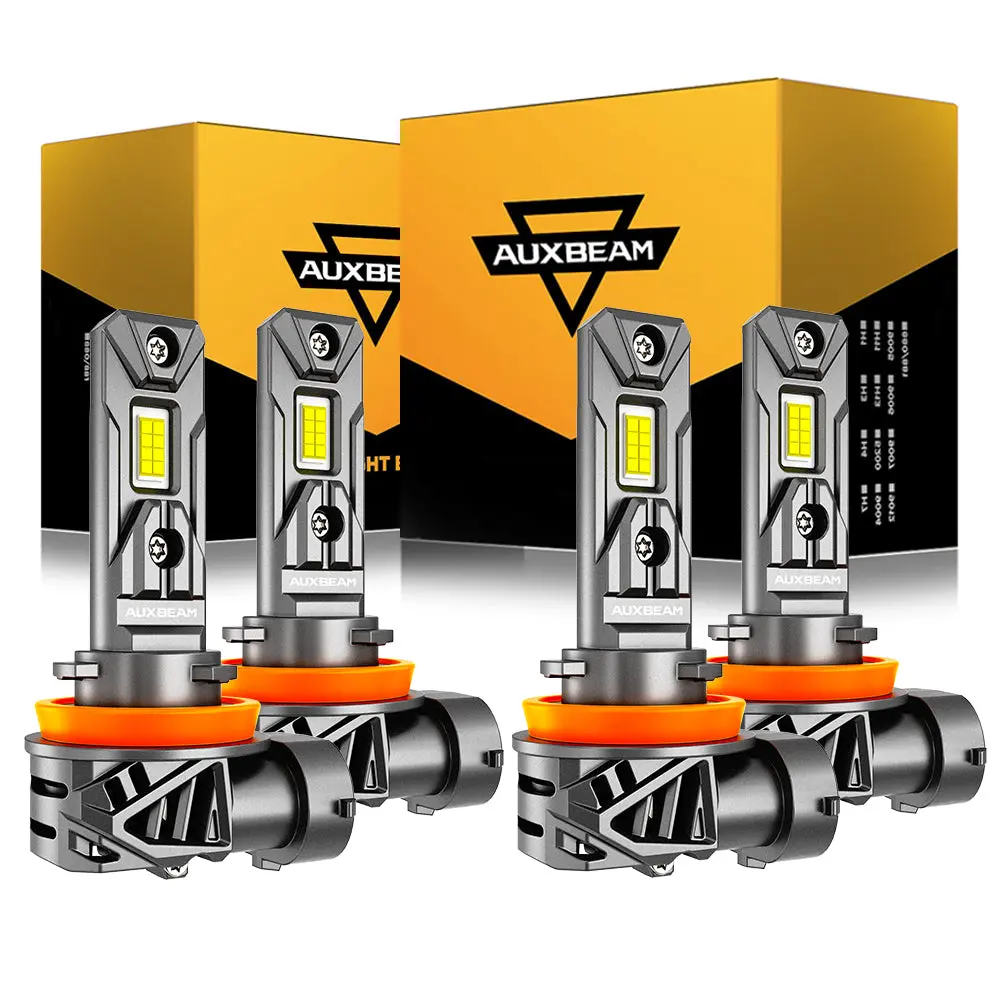 🆕H11+H11 Led Headlight Bulb 90W 22000Lm Q26s Series 1:1 Same Oem Size 6500K Cool White | 4 Bulbs 1