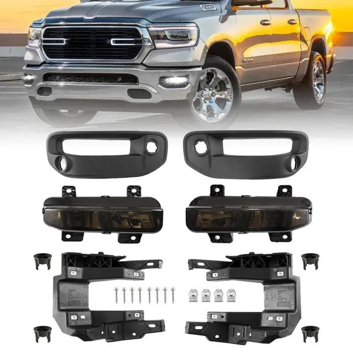 Led Fog Light Set Bumper Driving Light Replacement For Dodge Ram 1500 2019 2020 2021 2022 1