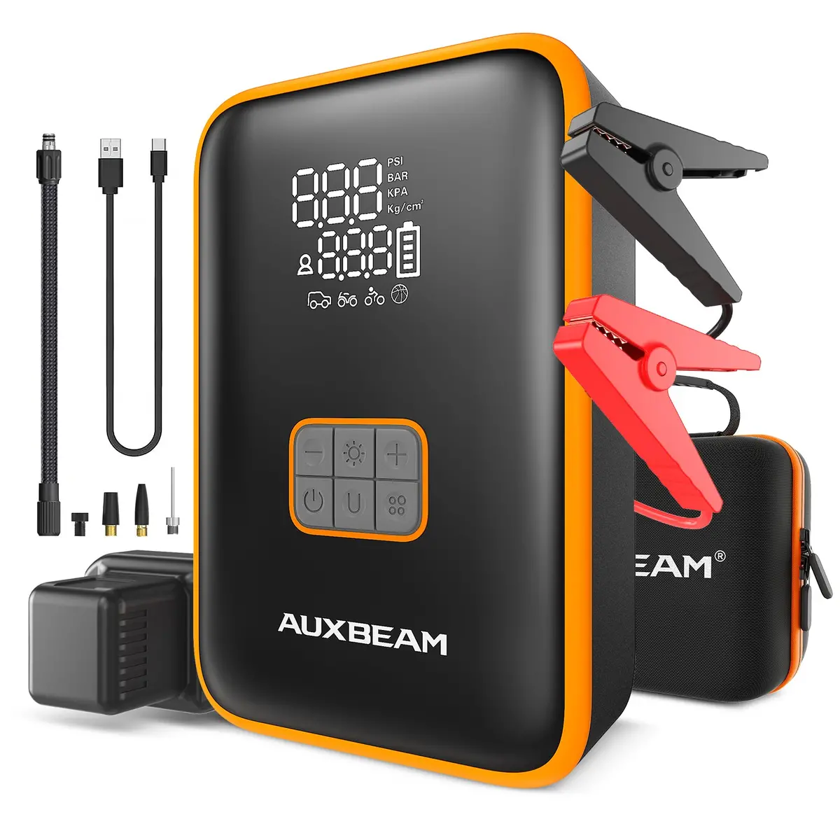 🆕Aj3000 Series 3000A Jump Starter With Air Compressor 120Psi Tire Inflator For 8L Gas/ 6L Diesel Engine 1