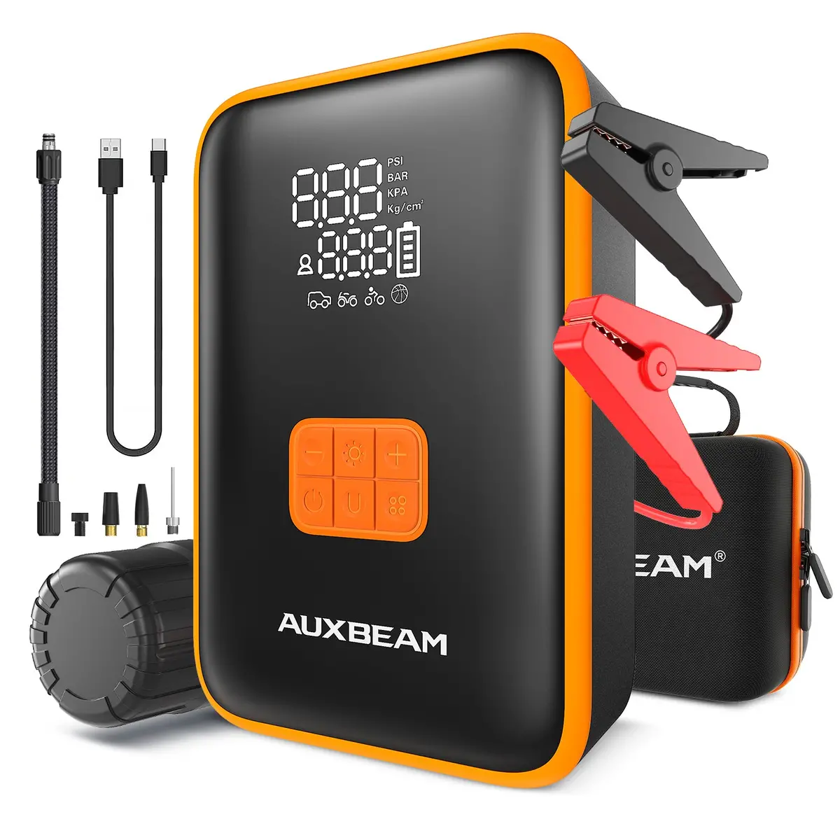 🆕Aj3500 Series 3500A Jump Starter With Air Compressor 120Psi Tire Inflator For 8L Gas/ 6L Diesel Engine 1