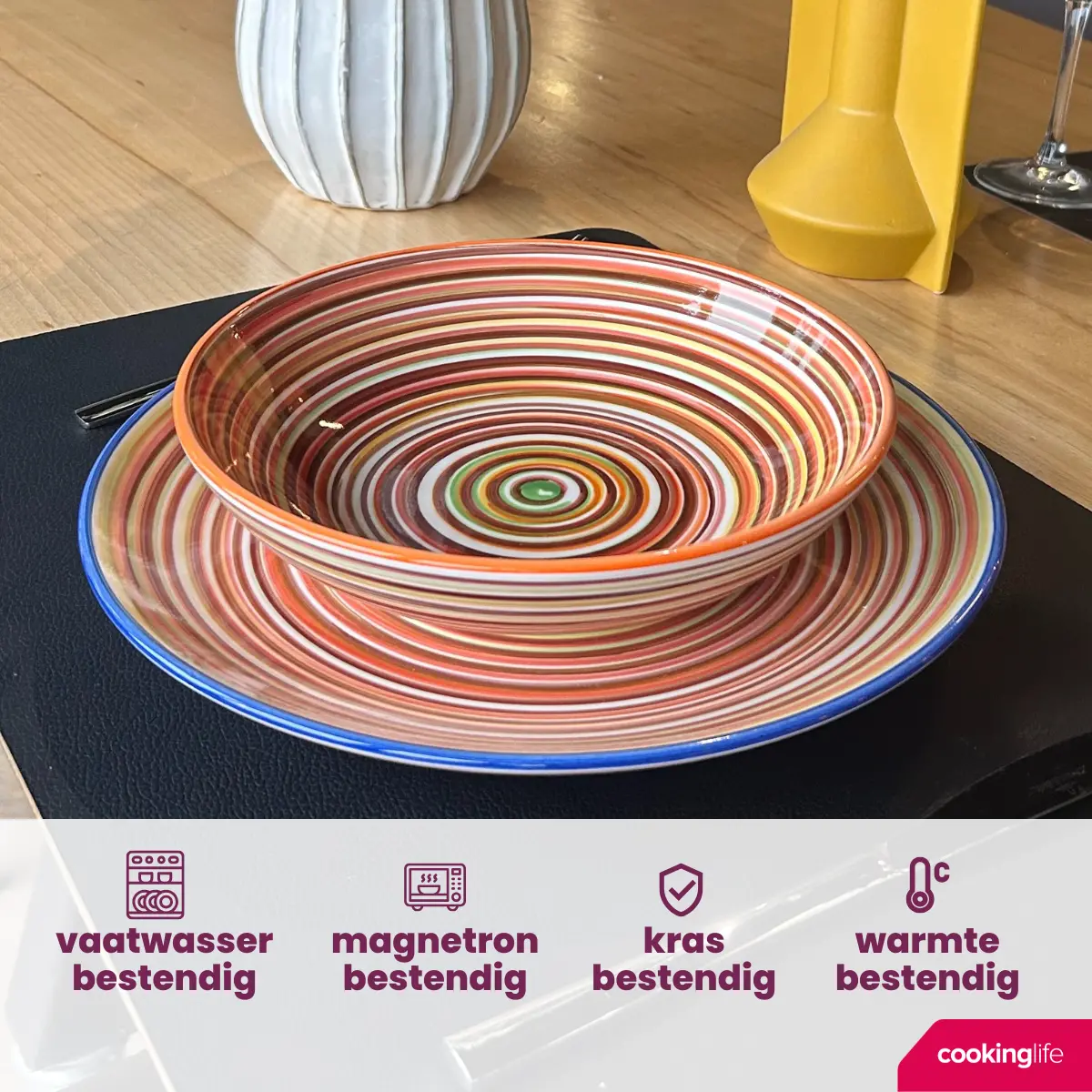 Cookinglife Soepkommen / Kommen Rhythm & Lines Ø 14 Cm - 4 Stuks 2