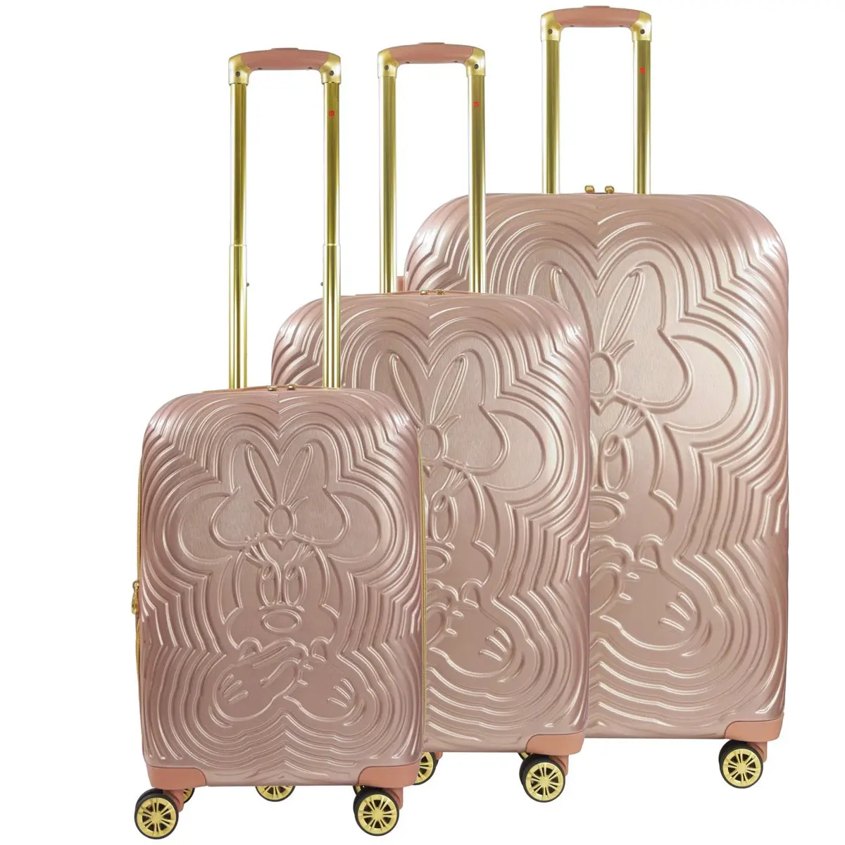 Disney Playful Minnie 3-Piece Luggage Set - Rose Gold 1