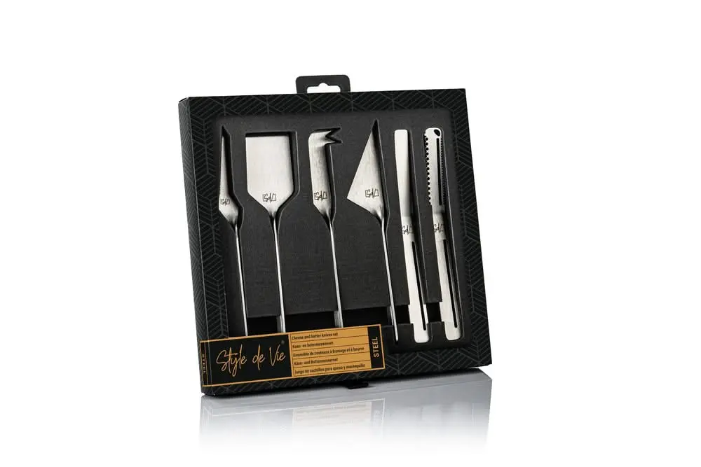 Laguiole Style De Vie Kaasmes En Botermes Zilver - 6 Stuks 1