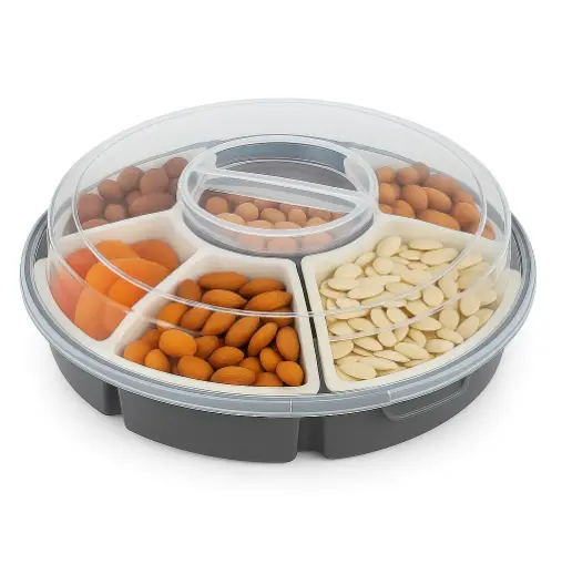 Cookinglife Snackbak Rond Ø 31 Cm - Met 5 Losse Bakjes 1