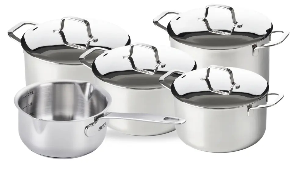 Beka Pannenset Maestro 5-Delig - Zonder Anti-Aanbaklaag - Geschikt Voor Alle Warmtebronnen (Kookpannen, Steelpan & Soeppan) 1