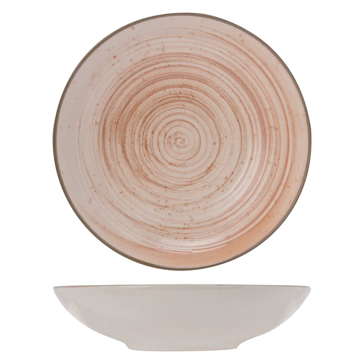 Cosy & Trendy Diepe Borden / Pastaborden Sintra Terracotta Ø 21 Cm - 4 Stuks 1