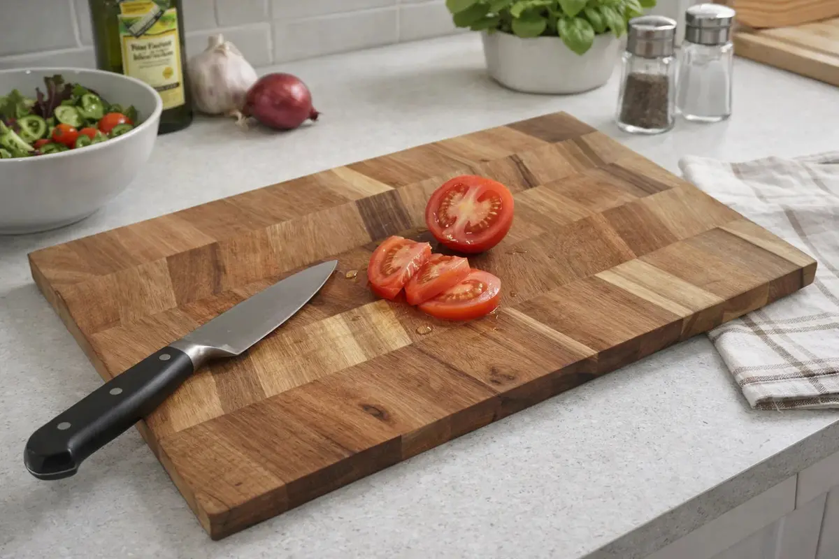 Cookinglife Snijplank Hout Acacia Pure Wood 40 X 25 Cm - Houten Snij- En Bereidingsplank 2