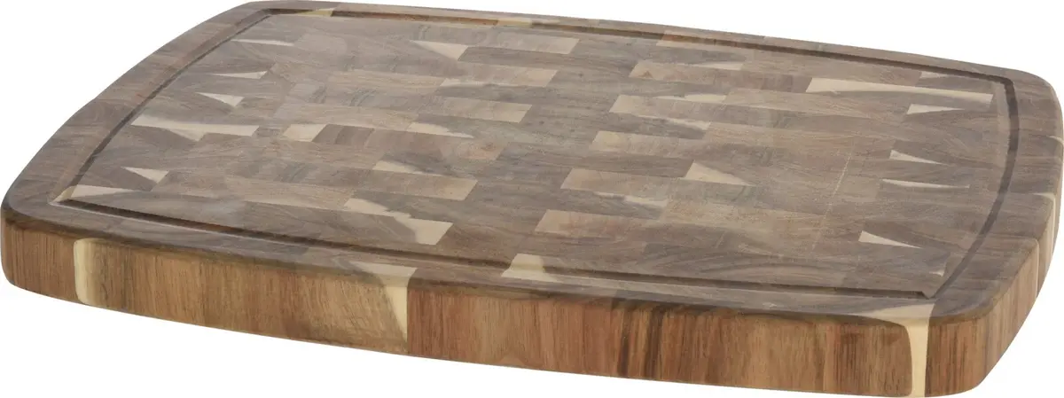 Cookinglife Snijplank Hout Acacia Pure Wood 46 X 36 Cm - Houten Snijplank Met Sapgeul 1
