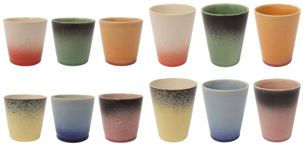 Studio Tavola Koffieset - Koffiekopjes & Cappuccinokopjes - Fire - 12 Stuks 1