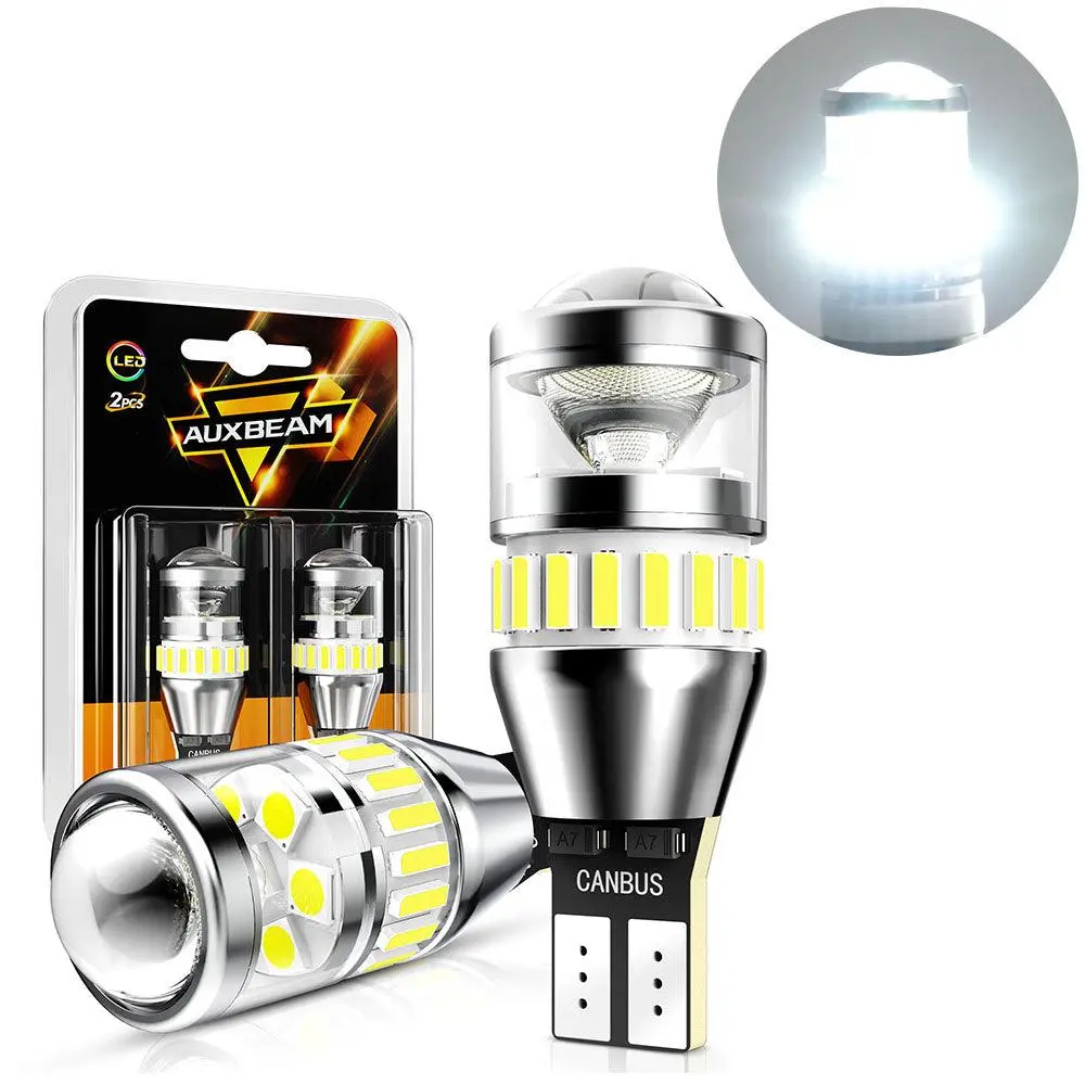 912 921 T15 W16w Led Backup/Brake/Tail Light Bulbs 10W 4000Ml 6500K White B1 Series | 2 Bulbs 1