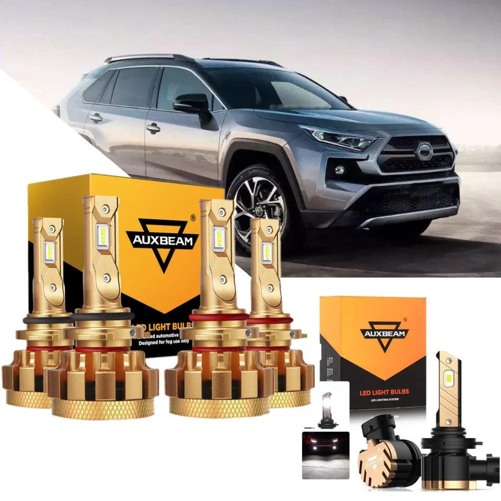 For 2000 Toyota Rav4 F-16 Plus Series Built-In Canbus Automotive Grade 14000Lm Led Light Bulbs High Low Beam Bundle 1