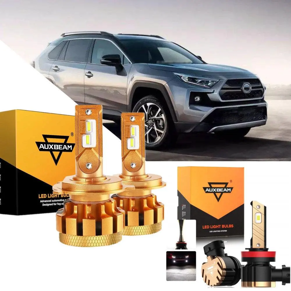 For 2005 Toyota Rav4 F-16 Plus Series Built-In Canbus Automotive Grade 14000Lm Led Light Bulbs High Low Beam Bundle 1