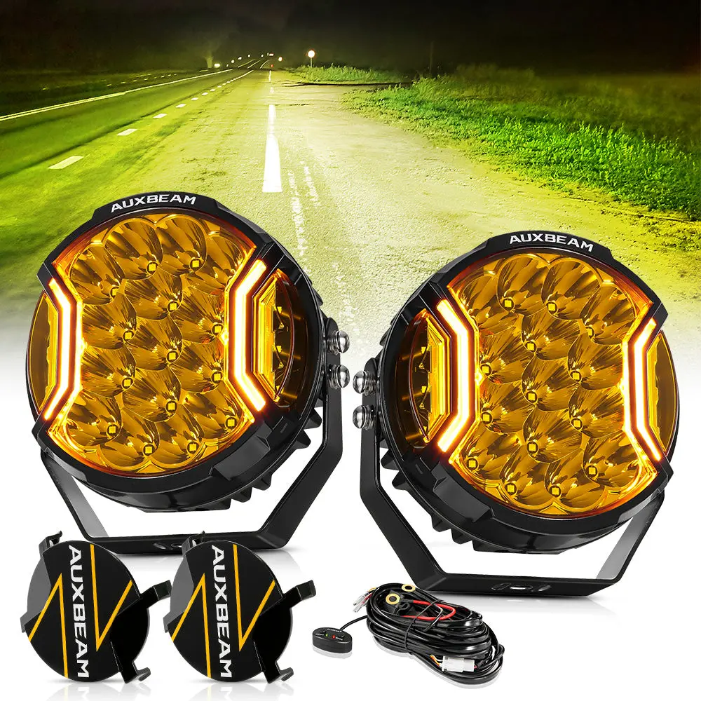 V-Ultra Series | 7 Inch 226W Led Side Shooter Amber Pod Lights With Amber Drl 1