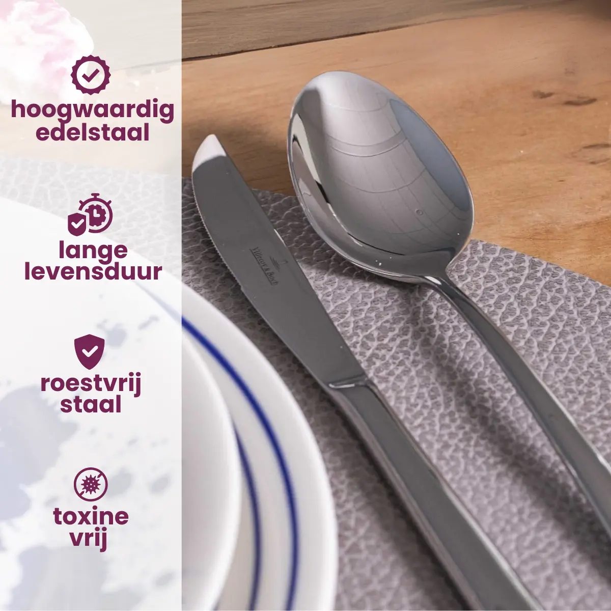 Villeroy & Boch Bestekset Piemont - 18/10 Rvs - 4-Delig / 1 Persoons 2