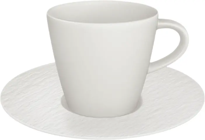 Villeroy & Boch Koffiekop En -Schotel Manufacture Rock - Wit - 160 Ml 1