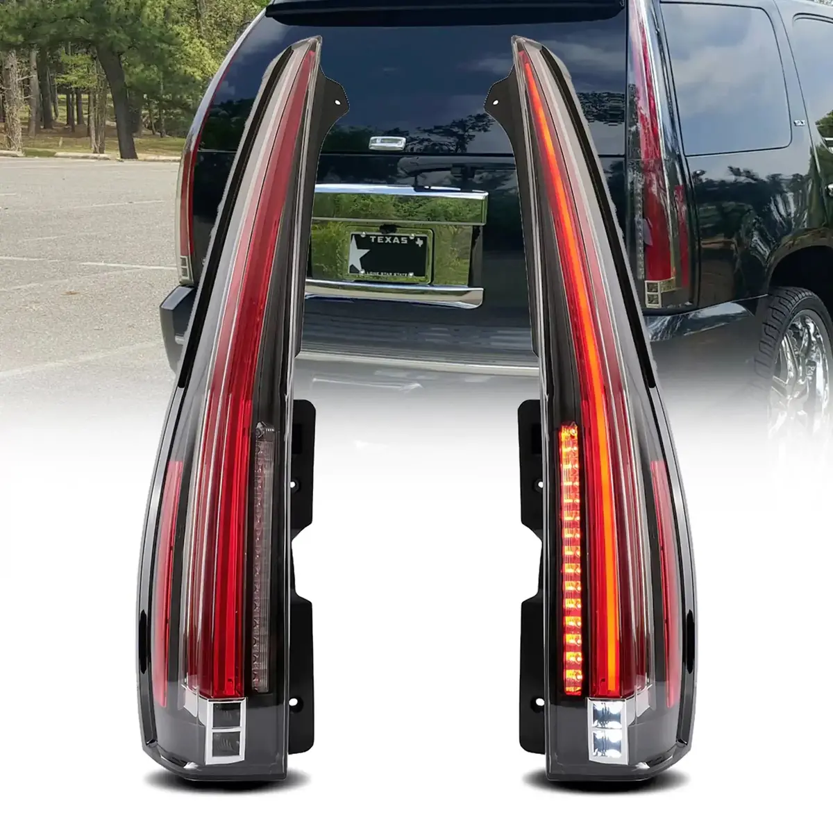 Led Tail Light Assembly With Sequential Turn Signal For 2007-2014 Cadillac Escalade 3Th Gen 1