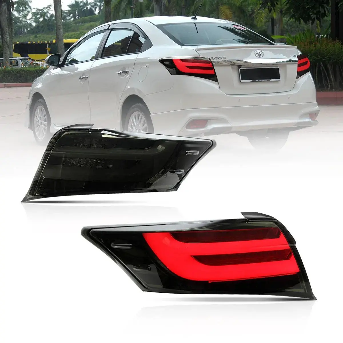 Led Tail Lights With Amber Turn Signal For 2013-2022 Toyota Vios 3Th Gen (Xp150 Ncp150) 1