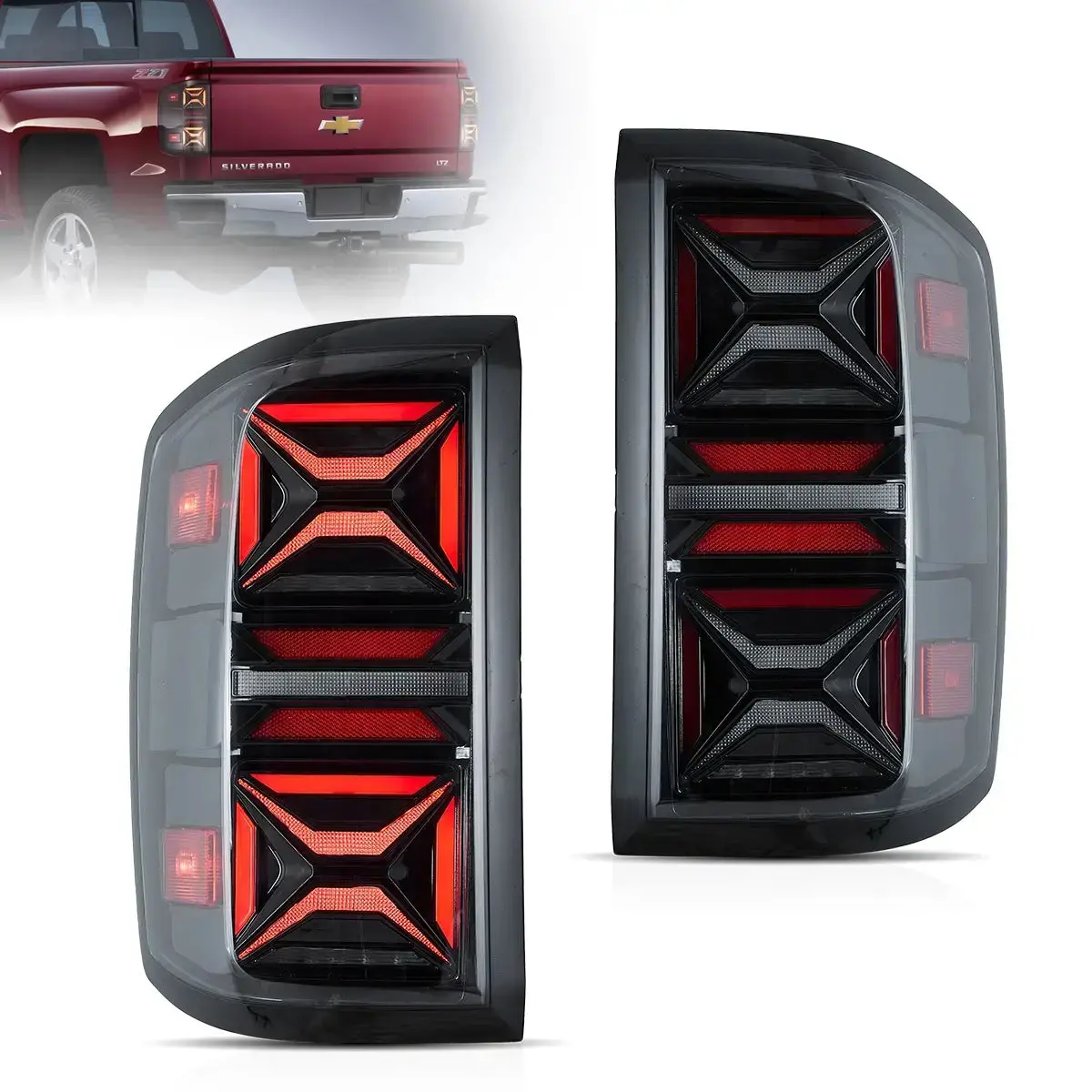 Led Tail Light Assembly With Dynamic Welcome Lighting For 2014-2018 Chevrolet Silverado 1