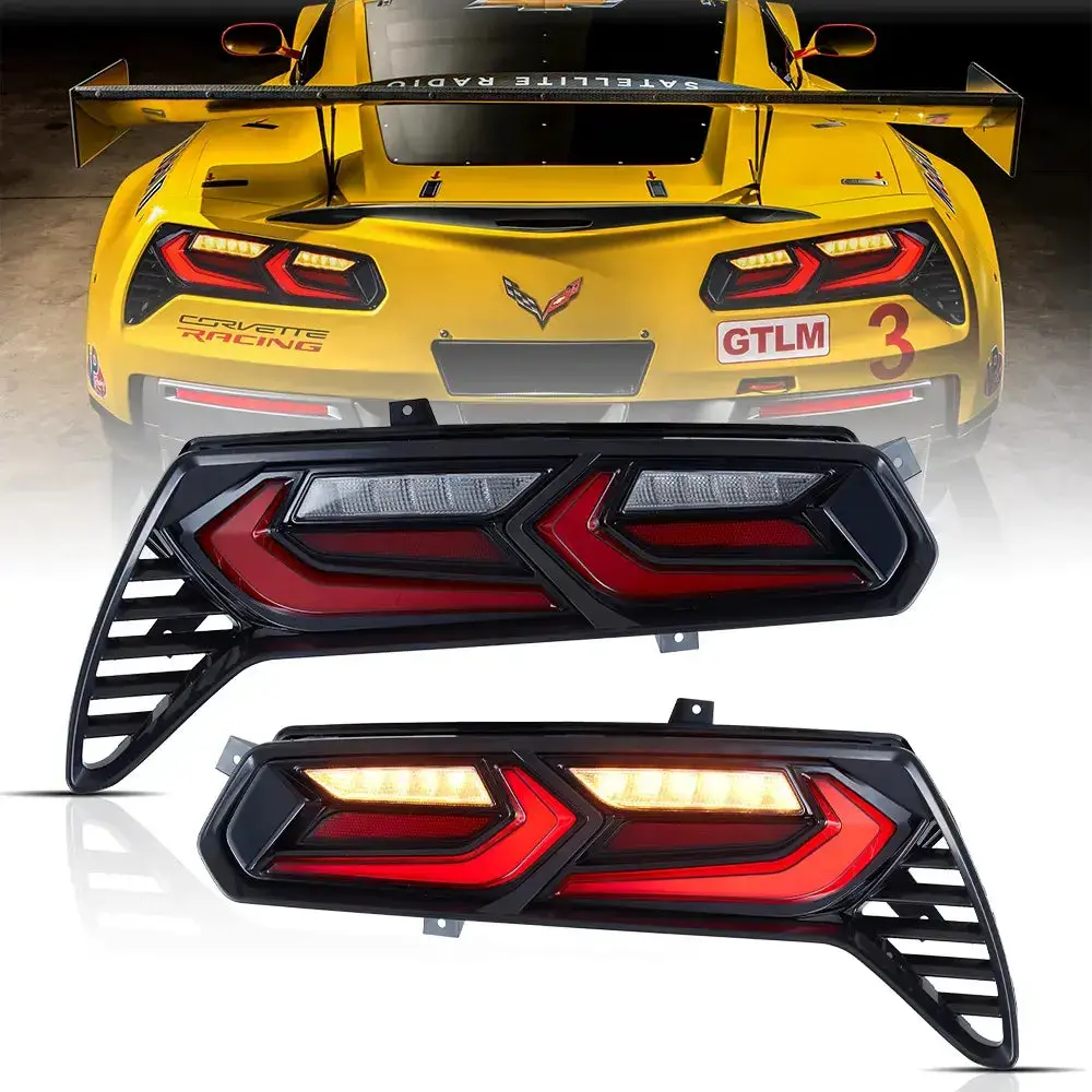 Led Tail Light Assembly With Sequential Turn Signal For 2014-2019 Chevorlet Corvette C7 1