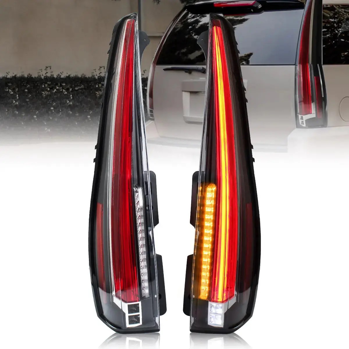 Led Tail Light Assembly With Start-Up Animation For 2007-2014 Gmc Yukon Chevy Tahoe Suburban 3Th Gen 1