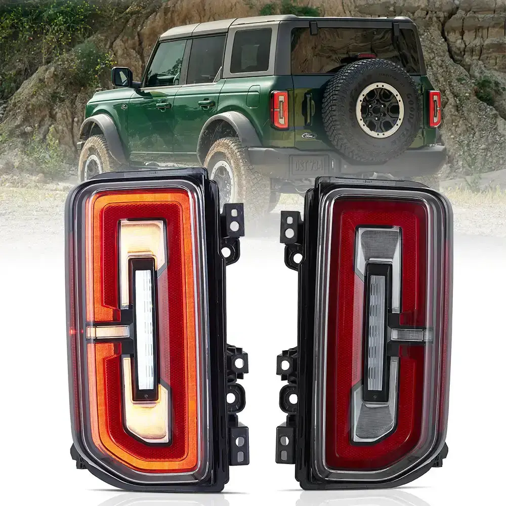 Led Tail Lights Assembly With Dynamic Welcome Lighting For 2021-2024 Ford Bronco 1