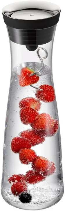 Wmf Karaf / Waterkaraf - Basic - Drupvrij - Incl. Fruitfilter - Zwart / Zilver - 1.5 Liter 1