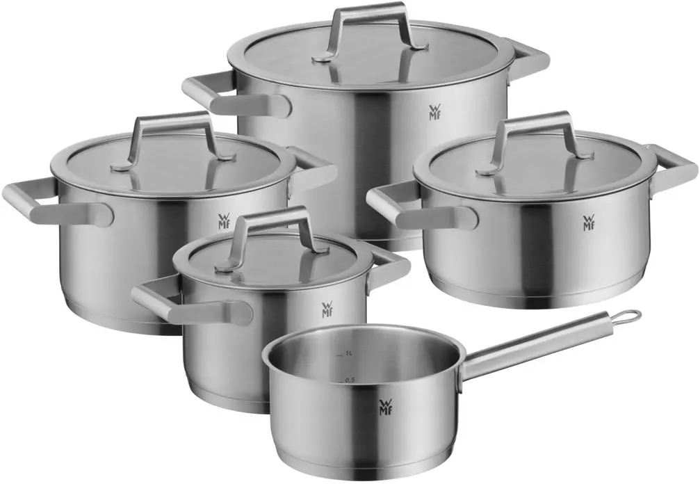 Wmf Pannenset Comfort Line - 5 Delig - Kookpan Ø 16, 20, 20 En 24 Cm En Steelpan Ø 16 Cm 1