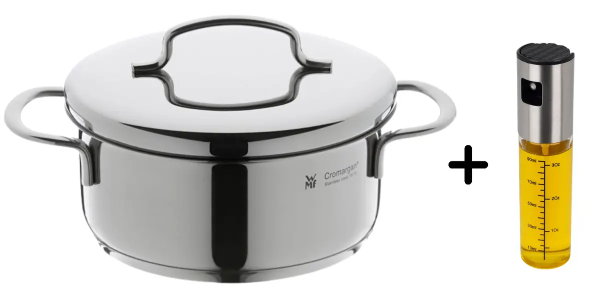 Wmf Kookpan Mini Laag - Ø 14 Cm / 900 Ml - Inclusief Gratis Cookinglife Olieverstuiver 100 Ml - Geschikt Voor Alle Warmtebronnen 1