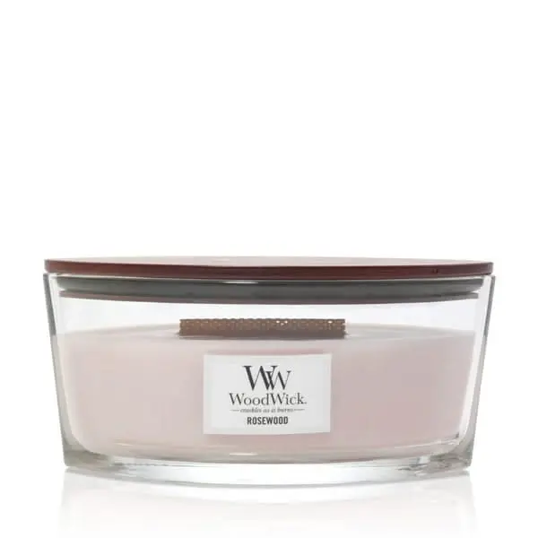 Woodwick Geurkaars Ellipse Rosewood - 9 Cm / 19 Cm - Geurkaars In Glas - Houten Lont 1