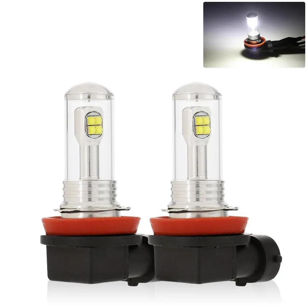 (2Pcs/Set) H11/H16jp Smd 20W 7000Lm Natural White/Amber Led Fog Light Bulbs 1