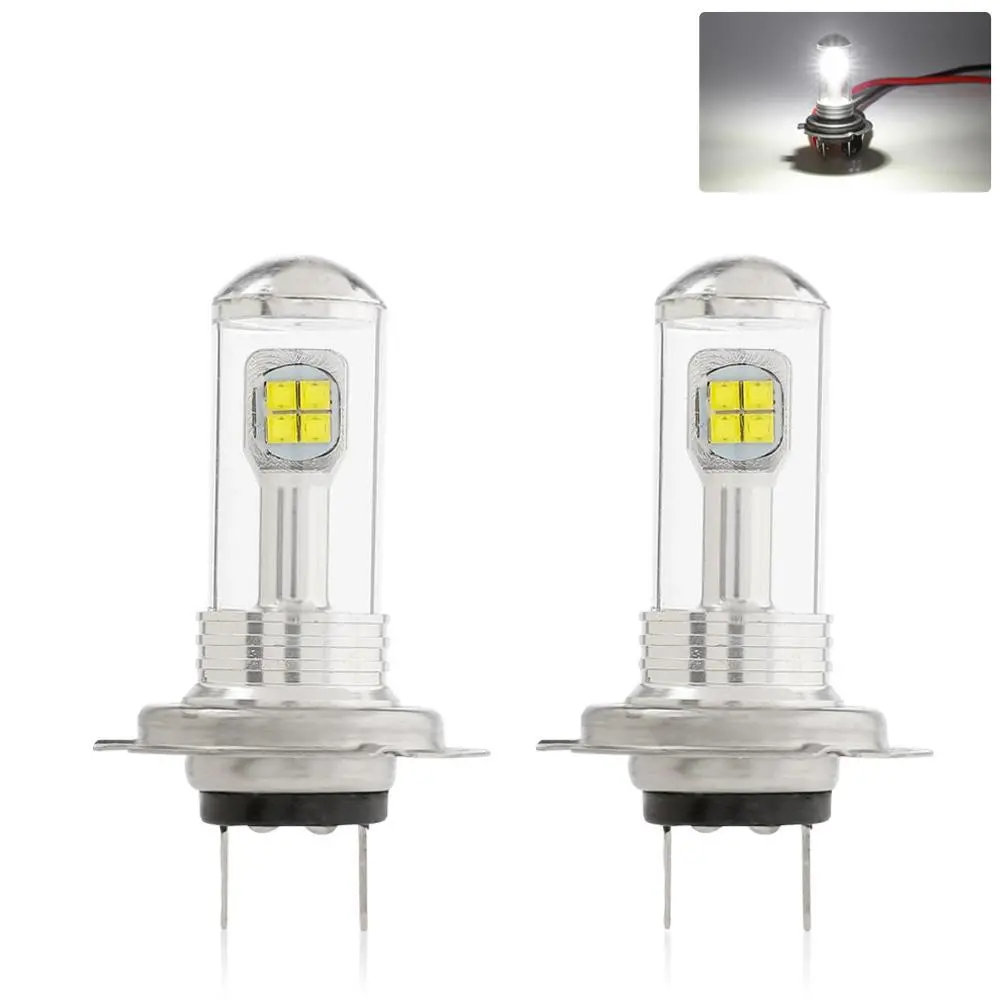 (2Pcs/Set) H7 Smd 20W 7000Lm Natural White Led Fog Light Bulbs 1
