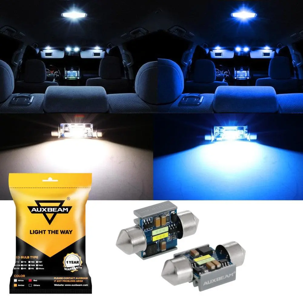 🆕(2Pcs/Set) Dual Color Switchback 31Mm/36Mm/39Mm/41 42Mm 1860Csp 6500K Cool White& 5000K Natural White Led Festoon Canbus For Interior Dome Map License Plate Bulbs 1