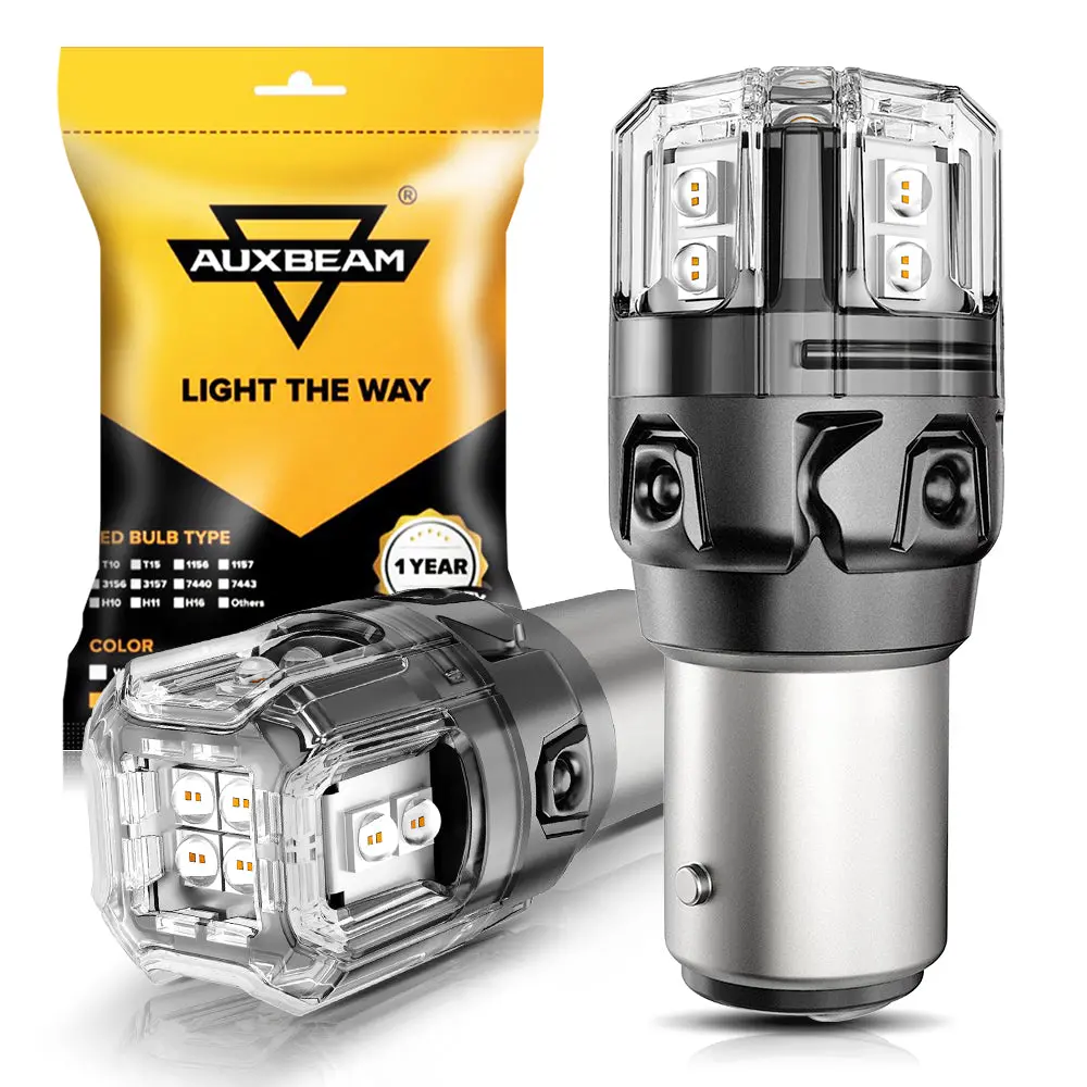 🆕1157 Bay15d Led Brake/Tail Light Bulbs 11W 500% High Brightness Can-Bus Error Free Red B52 Series | 2 Bulbs 1