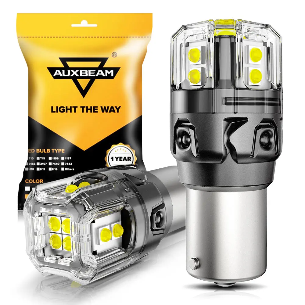 🆕1156 P21w Ba15s Led Backup Reverse/Turn Signal/Brake Tail Light Bulbs 500% High Brightness Can-Bus Error Free 6500K White B52 Series | 2 Bulbs 1
