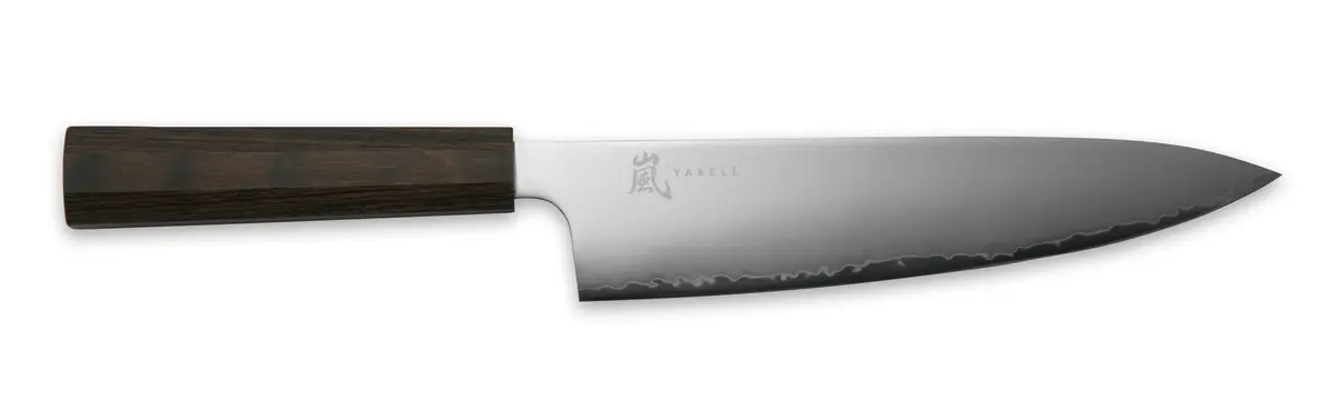 Yaxell Koksmes Hana 20 Cm - 3 Laags Rvs - Donkerbruin Pakkahouten Heft 1