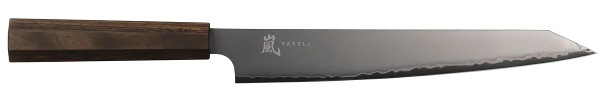 Yaxell Vleesmes Hana 23 Cm - 3 Laags Rvs - Donkerbruin Pakkahouten Heft 1