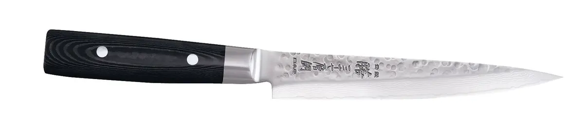 Yaxell Vleesmes Zen 18 Cm - 37 Laags Roestvrij Damast Staal - Canvas Micarta Heft 1