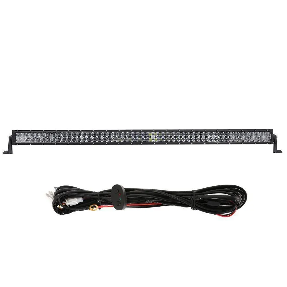 52 Inch 5D Series Straight/Curved Combo Beam Double Row Led Light Bar For Suv Atv Utv Trucks Pickup Boat 1