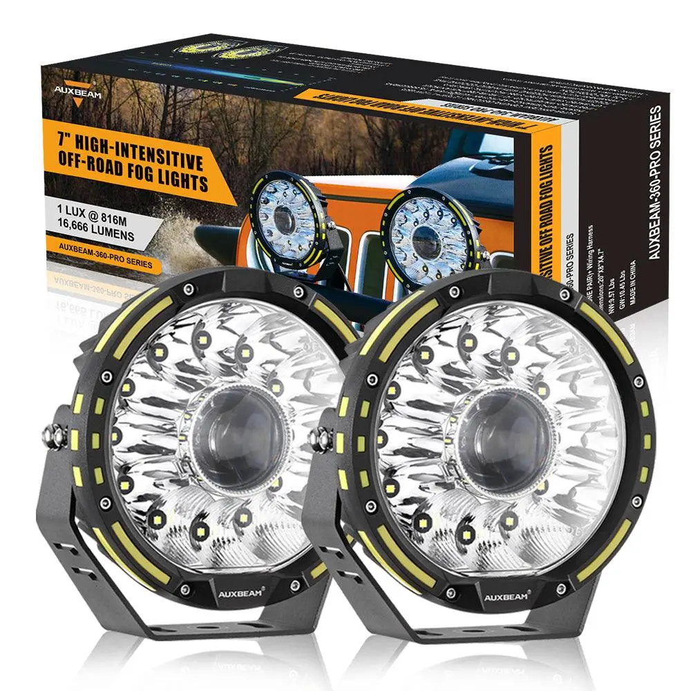 360-Pro Series | 7 Inch 230W 33332Lm Custom Lens Offroad Led Driving Lights 1