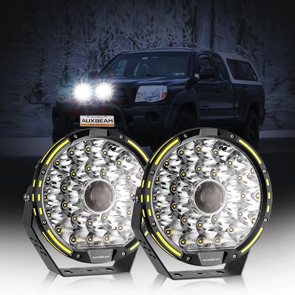 (2Pcs/Set) 9 Inch 270W 37776Lm 360-Pro Series Custom Lens Led Driving Lights+Amber/Black Covers(Optional) For Toyota Tacoma 2016 2017 2018 2019 2020 2021 1