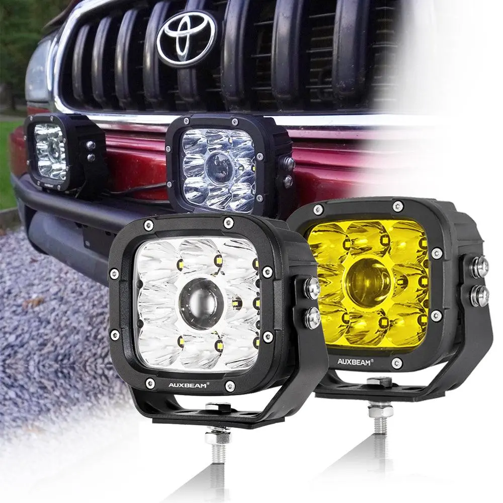 (2Pcs/4Pcs Set) 5 Inch 110W White/Amber Spot Light Led Driving Lights For Toyota Tacoma 1