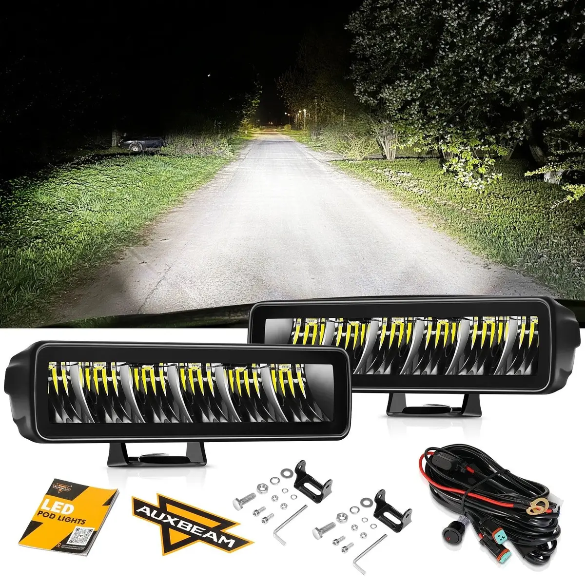 6.3 Inch 60W 7200Lm Led Light Bar Off Road Driving Light 1