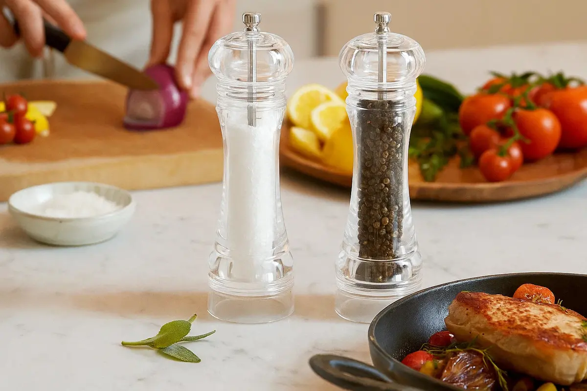 Cookinglife Peper- En Zoutmolen Set Rocca Transparant - 21.5 Cm 2